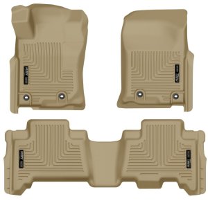 Toyota 4Runner Floor Liners - Front + Rear - Husky Liners - WeatherBeater - Tan - 2013
